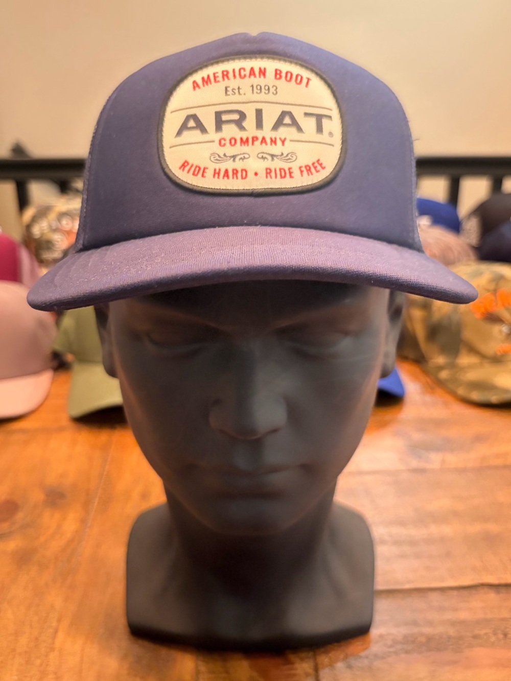 Ariat Navy Blue Logo Patch Trucker Cap